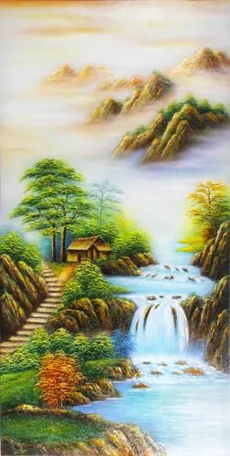 玄关系列-高山流水 流水生财