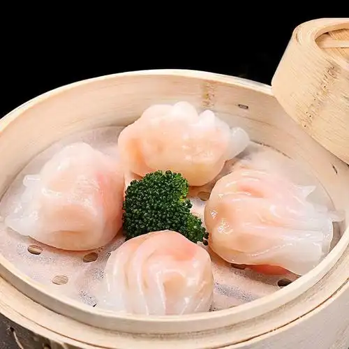 水晶虾饺皇8个200g广东水晶虾饺皇烧麦水晶饺广式点心茶楼早点用半