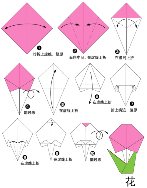 幼儿园小花折纸图解