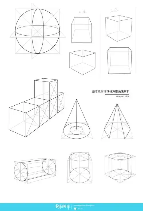 基本几何体球柱方锥画法解析