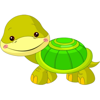可爱的卡通乌龟矢量素材