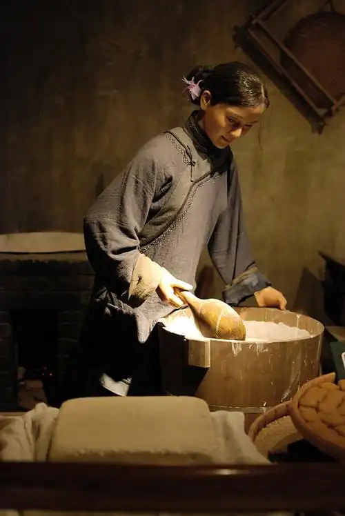 博物馆的蜡人像