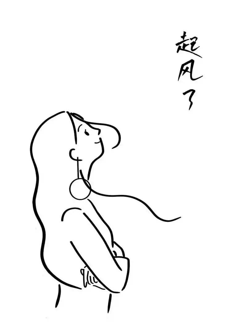 ins风极简手绘黑白简笔画no.