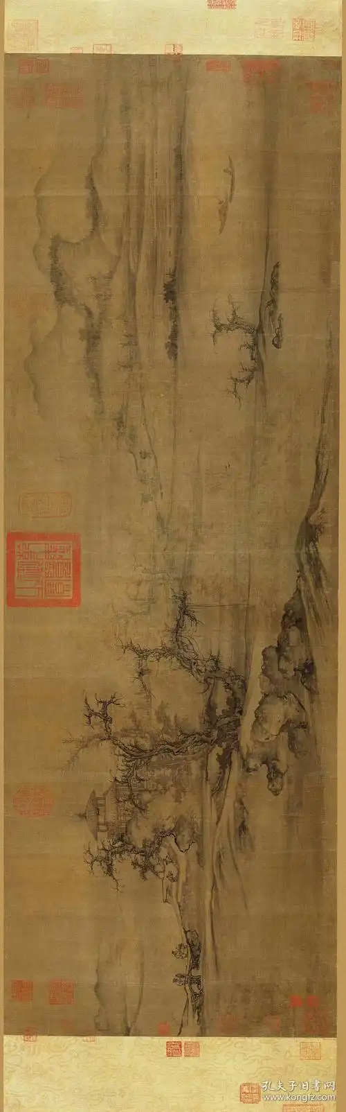 郭熙 树色平远图.尺寸33.87*108.68厘米.