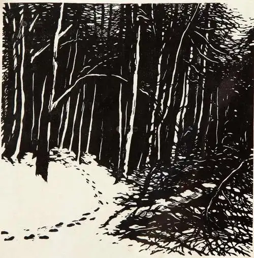 【森林之雪 黑白木刻】拍卖品_图片_价格_鉴赏_版画_雅昌艺术品拍卖网