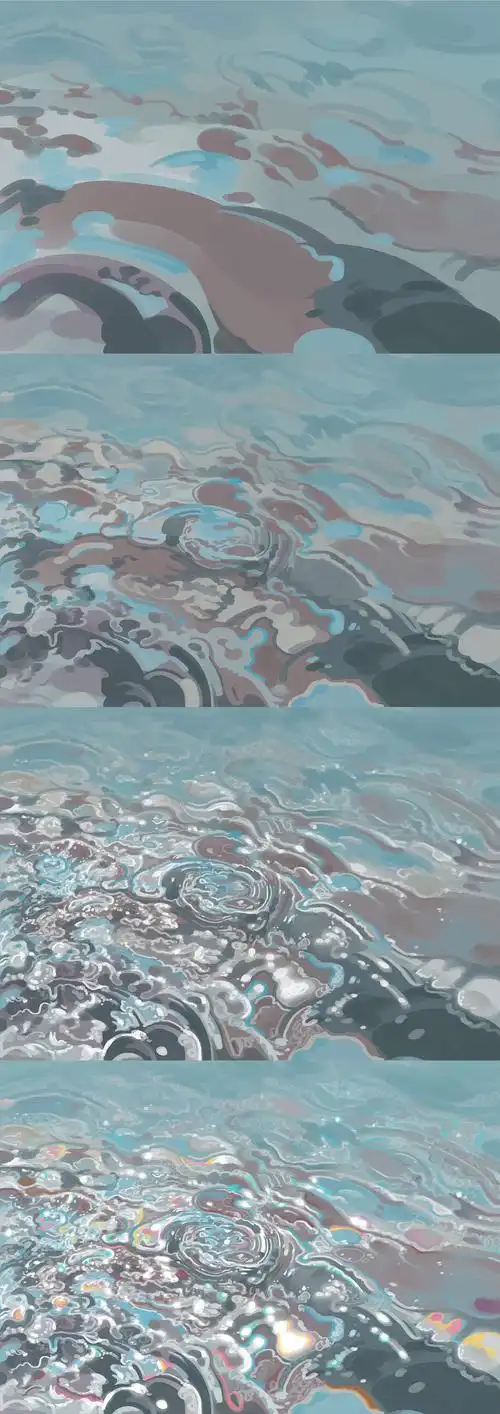 水面波纹&晶体玻璃教程|插画|艺术插画|中下游_原创作品-站酷zcool
