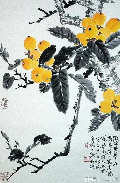 初夏枇杷一树金——分享一组来自上海中国画院名家笔下的枇杷|金农