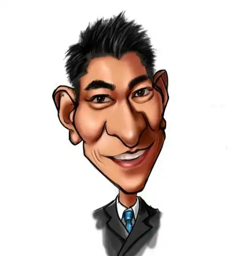 画夸张肖像漫画近2年的时间,初期,中期和近期的作品对比