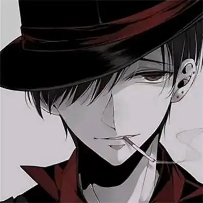 冷酷帅气叼烟男生动漫头像霸气吸烟动漫男生qq头像