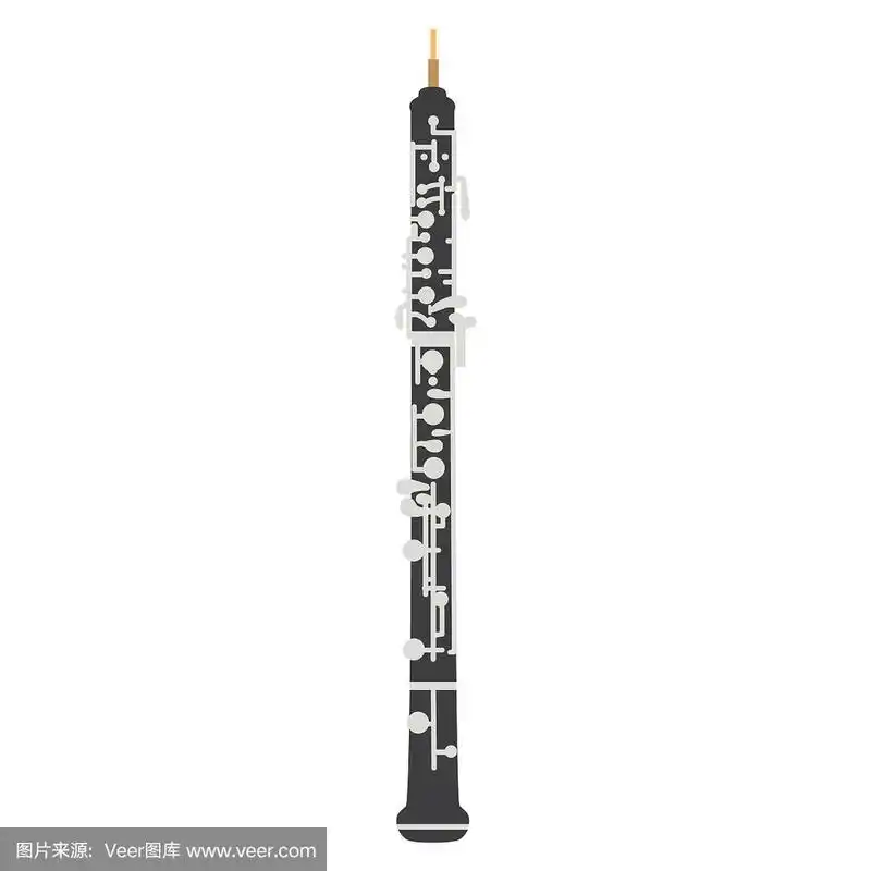 白色背景上孤立的双簧管插图
