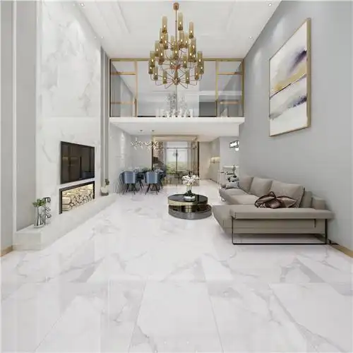 白色系瓷砖客厅效果图