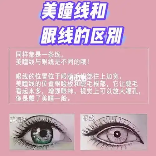 美瞳线和眼线的位置是有区别的,你造嘛?