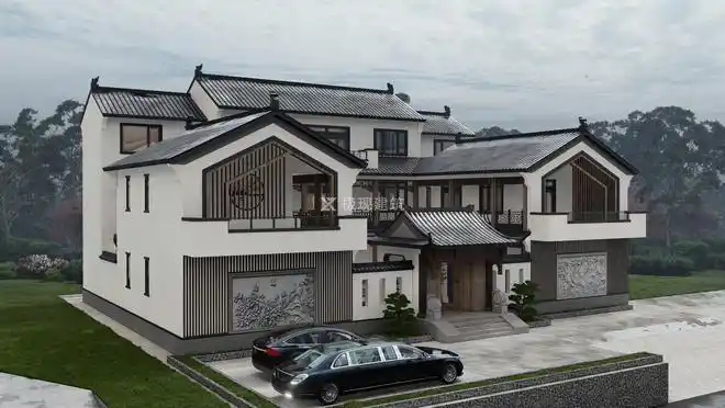 湖南湘西丨三层新中式风格三合院