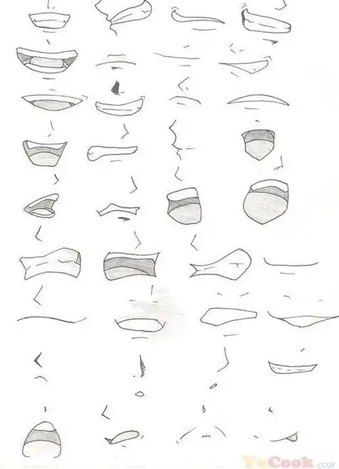 人物简笔画 画动画嘴唇嘴唇简单画法 - 卡通嘴巴简笔画教程张开嘴巴简