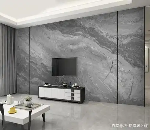 大理石客厅电视背景墙