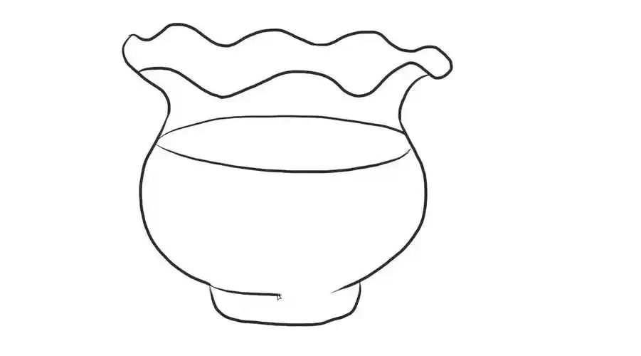 金鱼鱼缸幼儿亲子简笔画