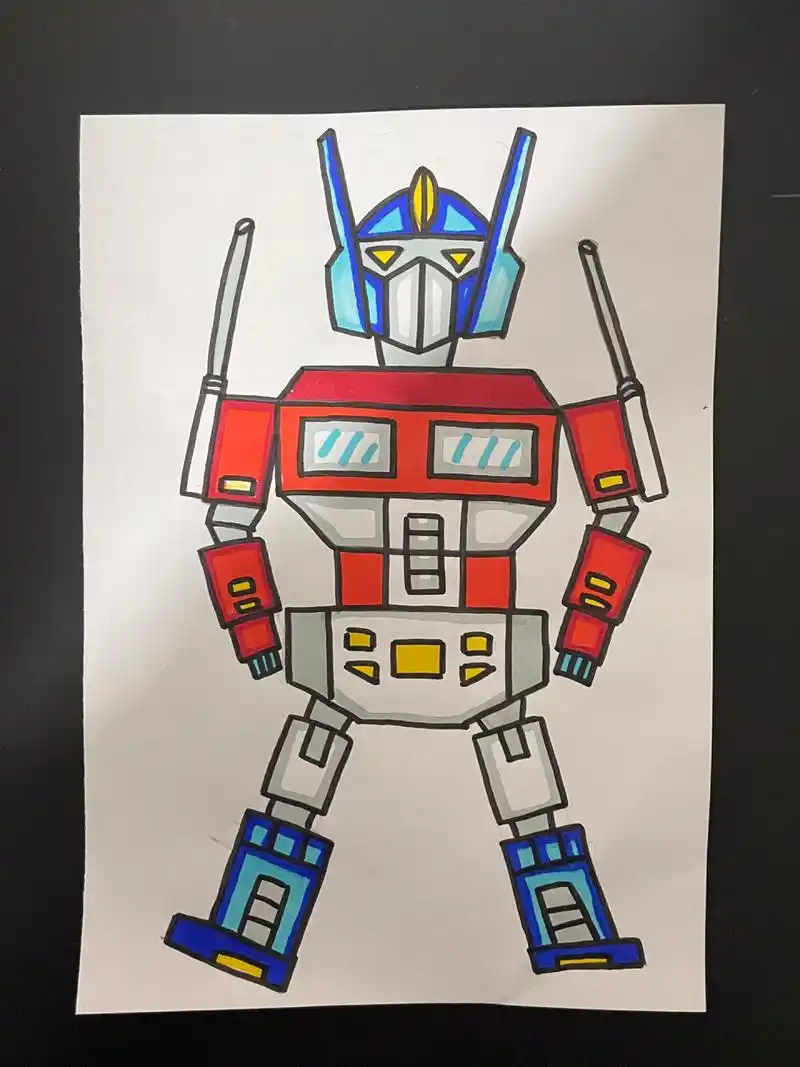 儿童画铠甲勇士