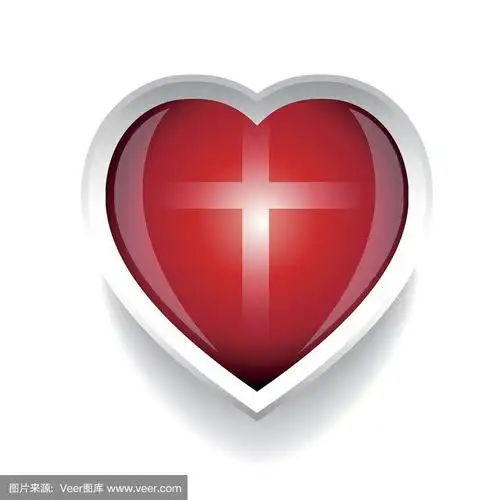 心与十字架教堂标志模板