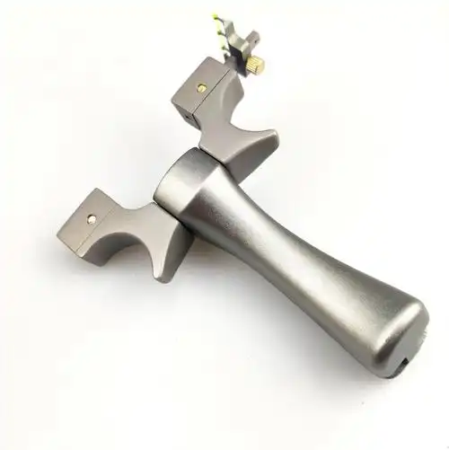 高端户外弹弓成人专业竞技比赛钛合金传奇2020弹弓不锈钢扁皮快压免绑