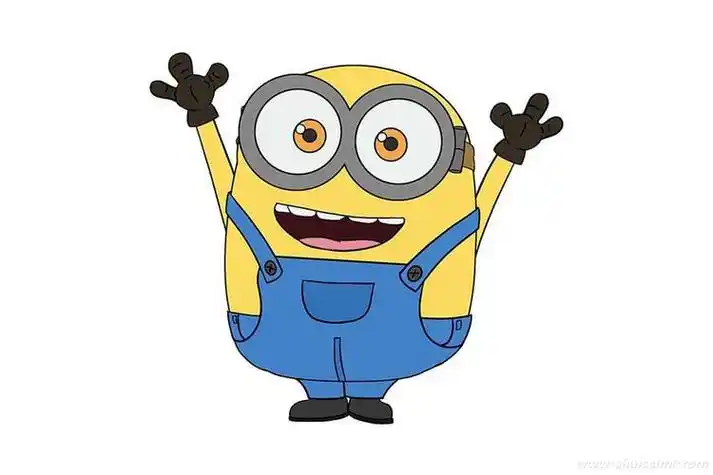 小黄人简笔画颜色彩色