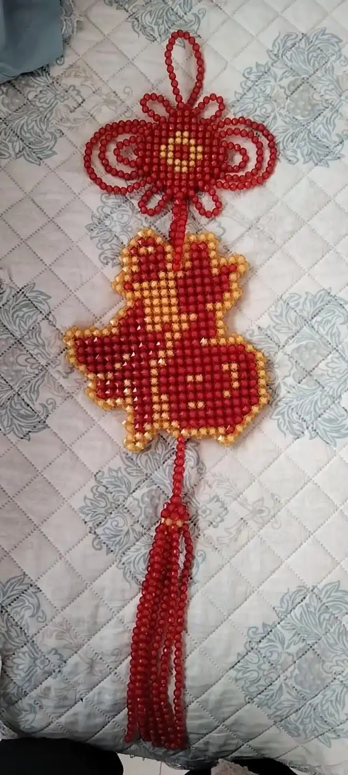 手工串珠福字 - 抖音