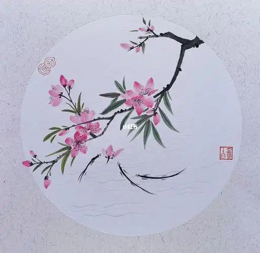 写意国画  #写意花鸟  #桃花  #招桃花  #春季赏花好去处  #赏花