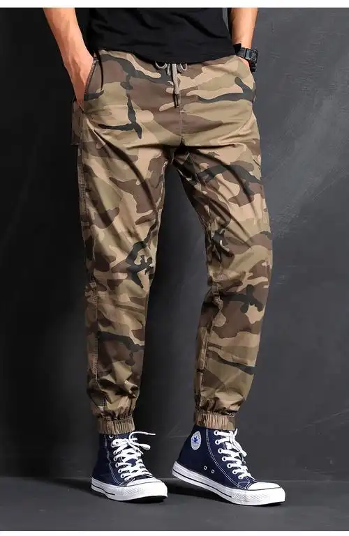 ak army 男装 工装裤男直筒迷彩束脚户外登山裤 cargo小脚休闲裤 灰