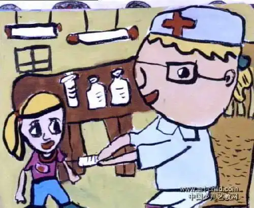 《打预防针我最勇敢》的手抄报 预防疾病手抄报医生给病人打针的手