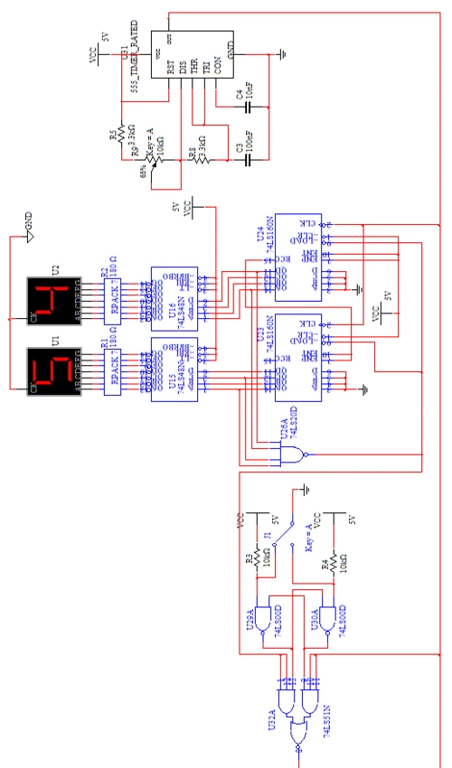 数字电路倒计时毕业设计论文
