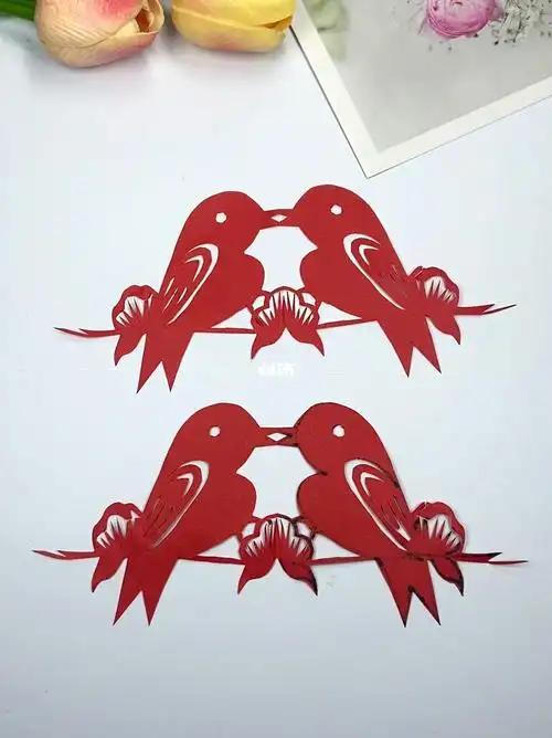 用123来剪个小鸟吧!#幼儿园手工  #剪纸  #新年手工