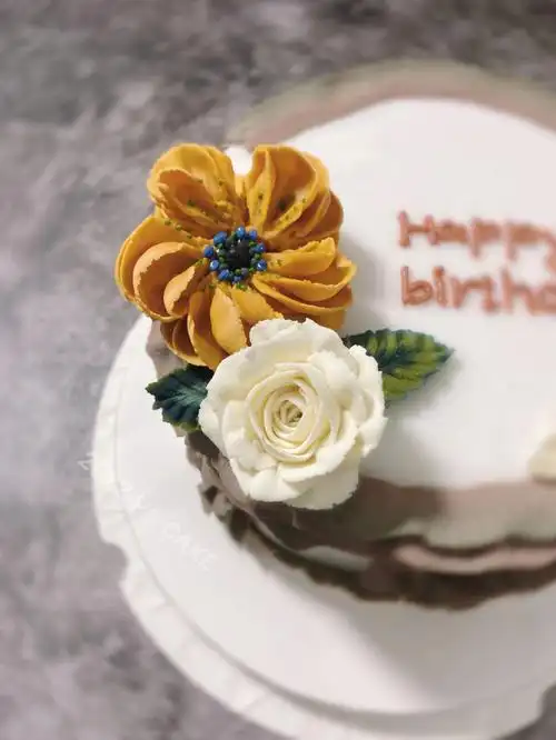 韩式裱花女神动物奶油蛋糕