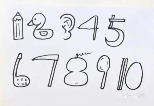 1~10幼儿图数字简笔画怎么画