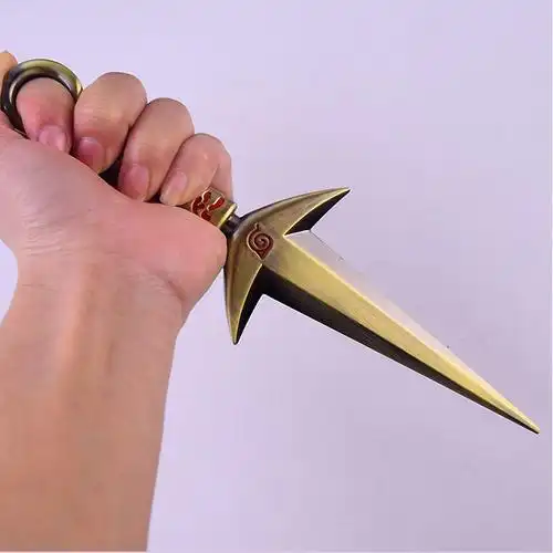 火影忍者武器 鸣人苦无四代目手里剑 电镀加工兵器模型 不可开刃