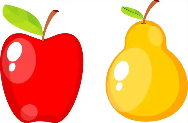 红苹果和甜雪梨设计元素素材免费下载(图片编号:844074)-六图网
