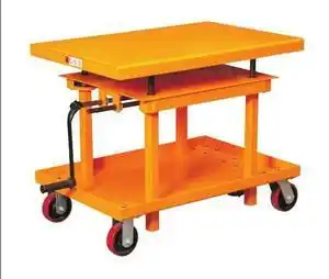 螺杆式升降台 小型平台车 手摇平台车升降式修理摩托车手动升降机台