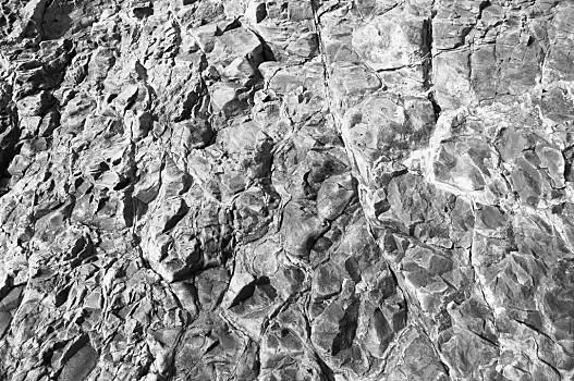 石头,纹理,黑白,表面,前景,缝隙