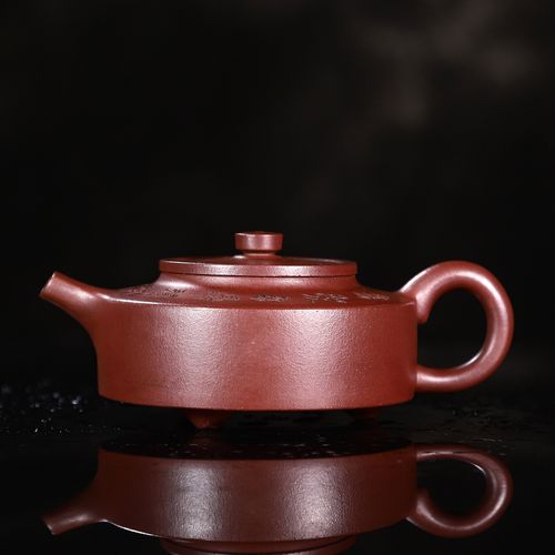 紫砂老壶清代台湾回流茶阿曼陀室全手工独孔老紫泥周盘曼生十八式