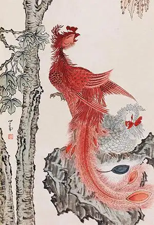 溥儒 《凤凰梧桐》