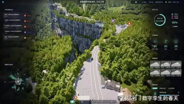 凭借领先的数字孪生技术,天成易合打造的智慧景区三维可视化指挥平台