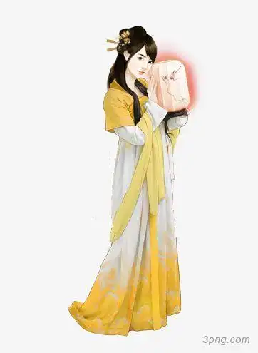 古风美女png素材透明免抠图片动植人物