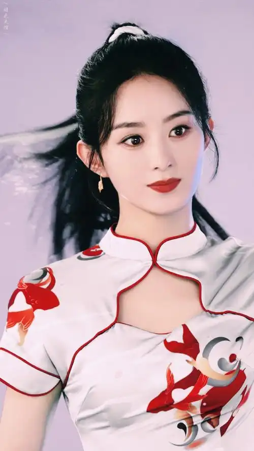 赵丽颖国风旗袍造型花絮图