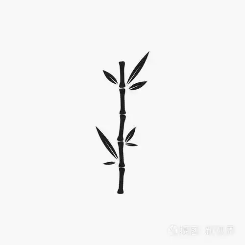 竹子图标自然矢量标志模板