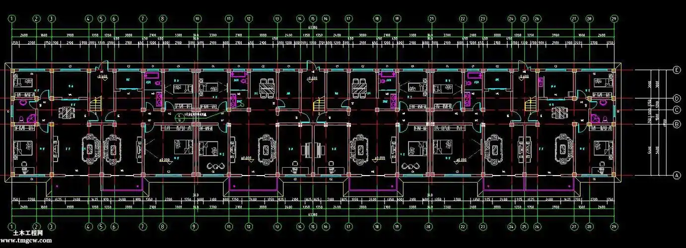 6层4221平方米北京框架结构住宅楼毕业设计