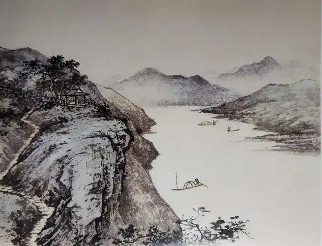 陈少梅山水画