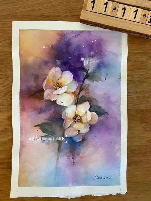 喜欢湿画背景,却不好掌控～水彩最美的地方就在于意外惊喜一段时间不