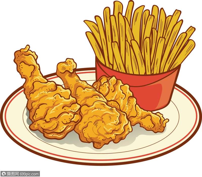 炸鸡薯条套餐鸡块鸡腿