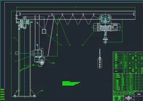 bzd3t定柱式全回转悬臂起重机图纸