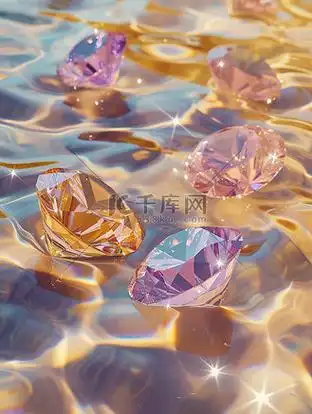 能量闪闪发光的钻石素材