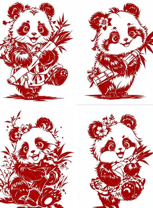 纸间萌动,熊猫与春光共舞