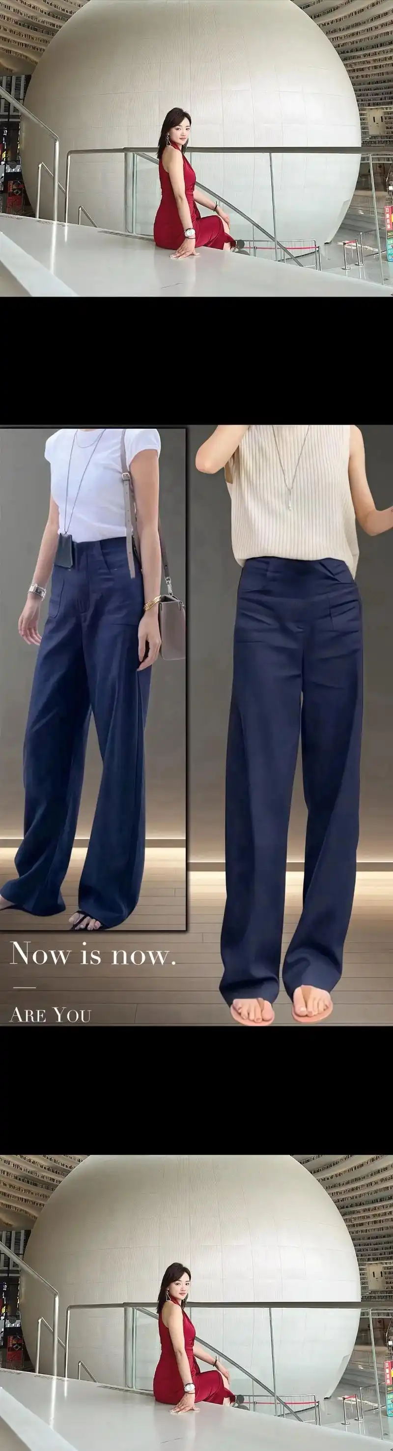 薄款天丝亚麻阔腿裤,轻柔面料.穿着舒适不紧绷.裤腿宽松